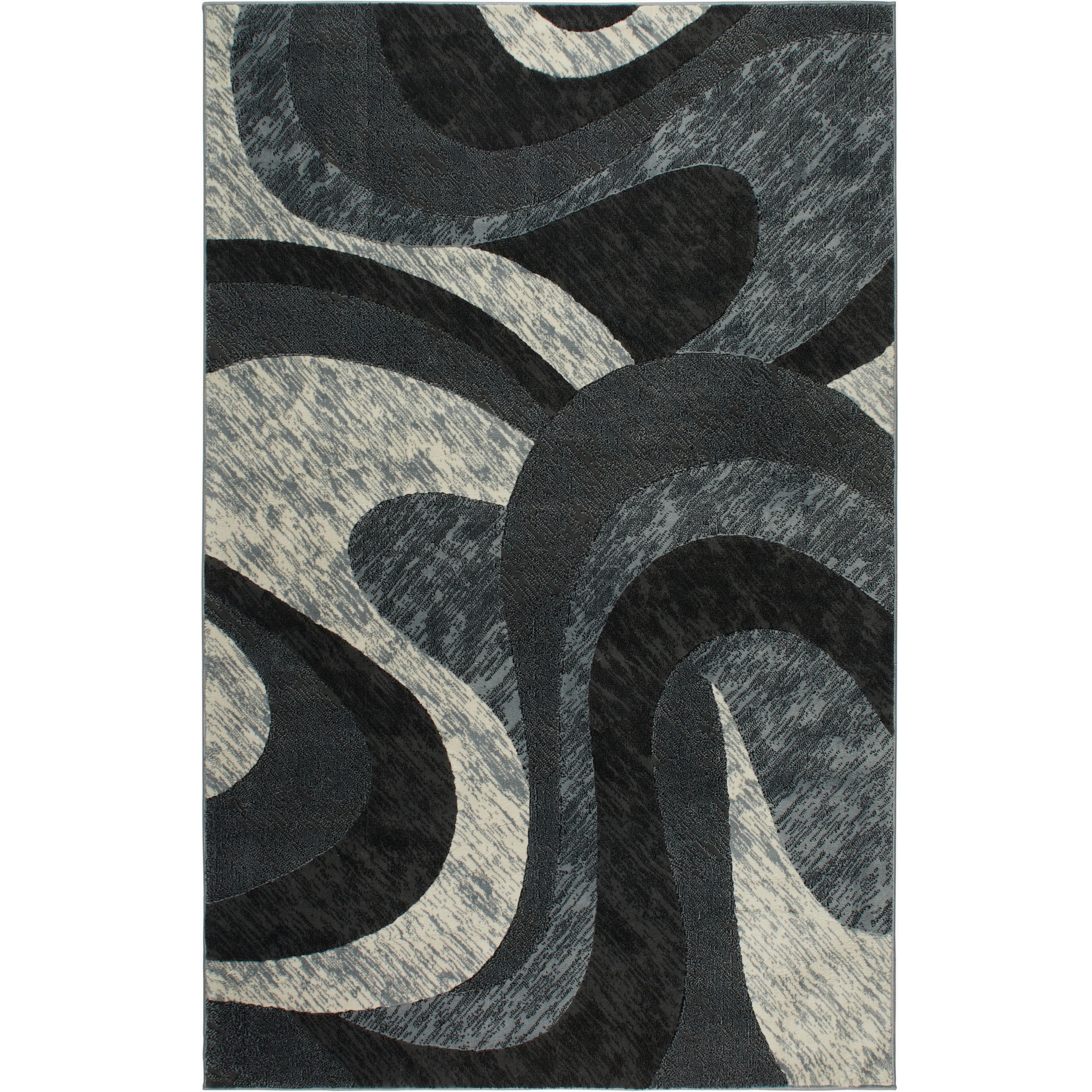 Home Dynamix Catalina Huron Contemporary Abstract Swirl Area Rug, Grey/Ivory, 7'10"x10'2"