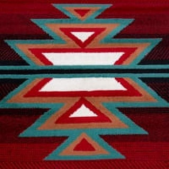 Home Dynamix Premium Sagrada Southwestern Geometric Area Rug, Black/Red, 7'8"x10'7"
