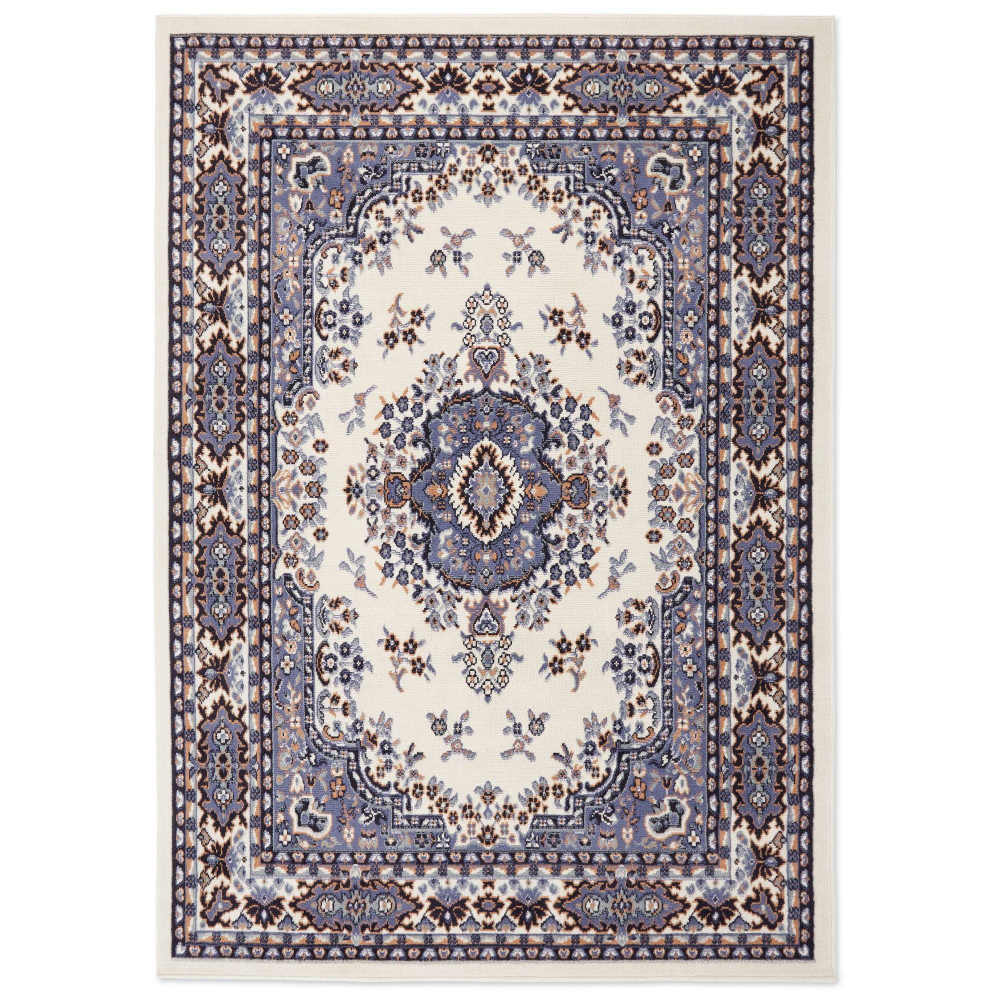 Home Dynamix Premium Sakarya Traditional Medallion Area Rug, Ivory/Blue, 5'2"x7'4"