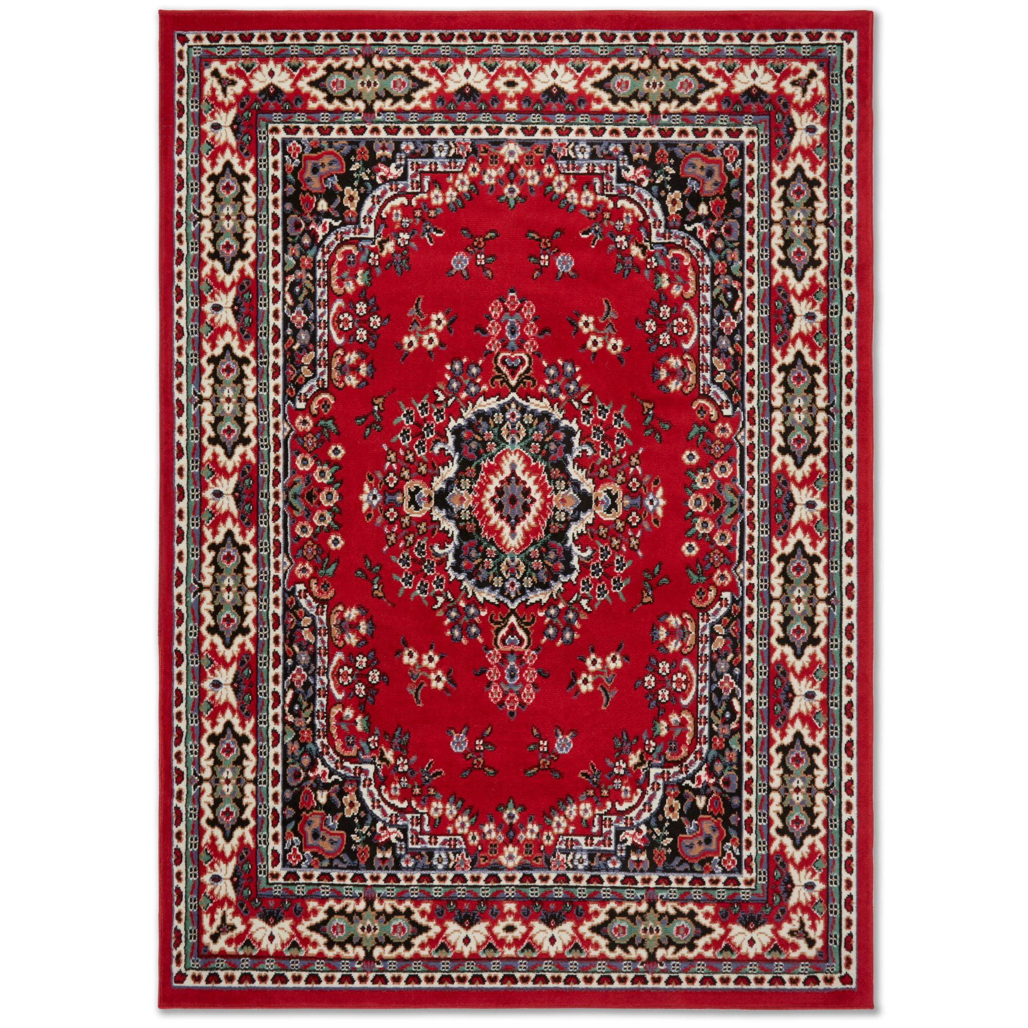 Home Dynamix Premium Sakarya Traditional Medallion Area Rug, Red/Black, 9'2"x12'5"