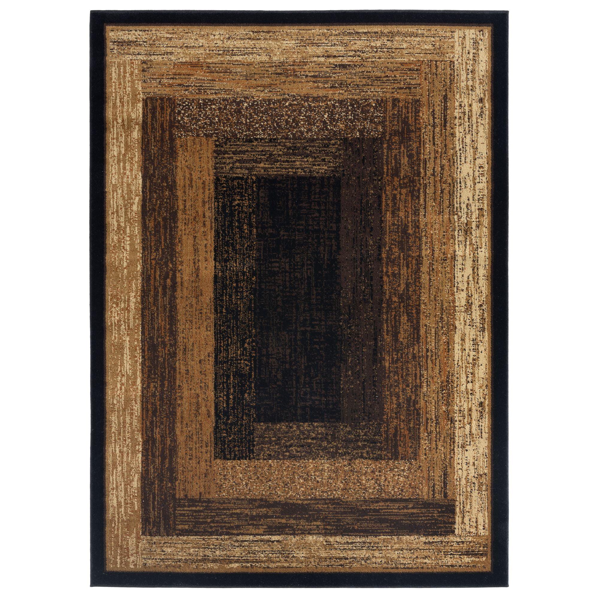 Home Dynamix Royalty Vega Contemporary Geometric Runner Area Rug, Black/Beige, 1'9"x7'2"