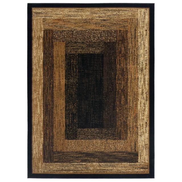 Home Dynamix Royalty Vega Contemporary Geometric Runner Area Rug, Black/Beige, 1'9"x7'2"