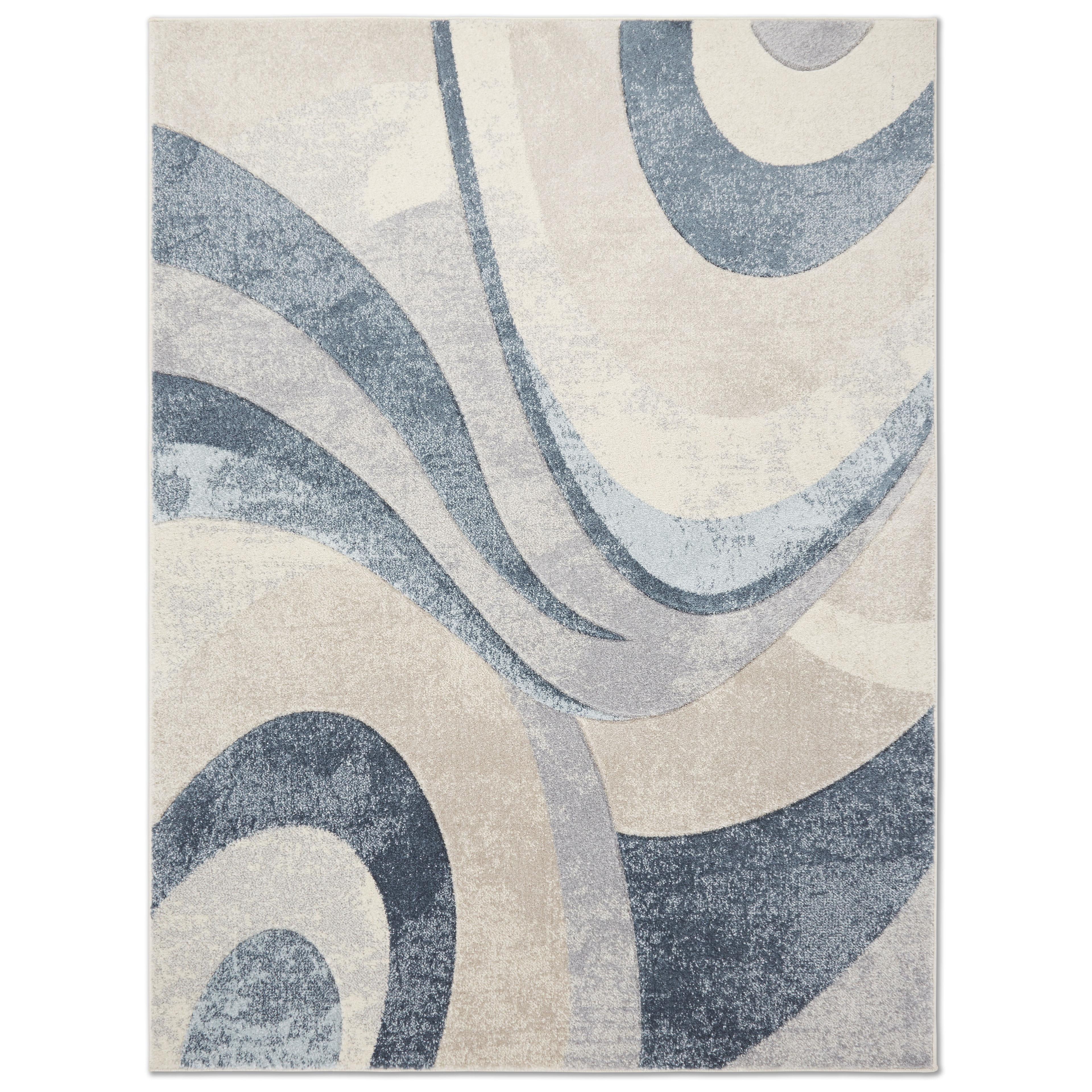 Home Dynamix Slade Contemporary Abstract Area Rug, Blue/Grey, 9'2"x12'5"
