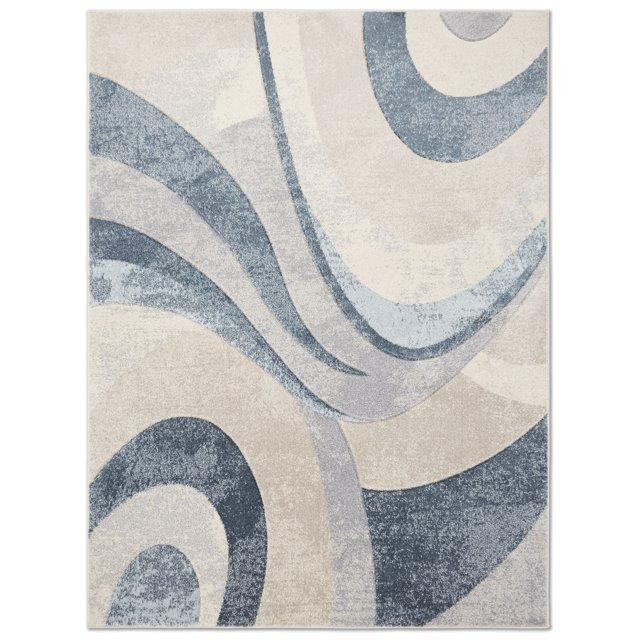 Home Dynamix Slade Contemporary Abstract Area Rug, Blue/Grey, 9'2"x12'5"