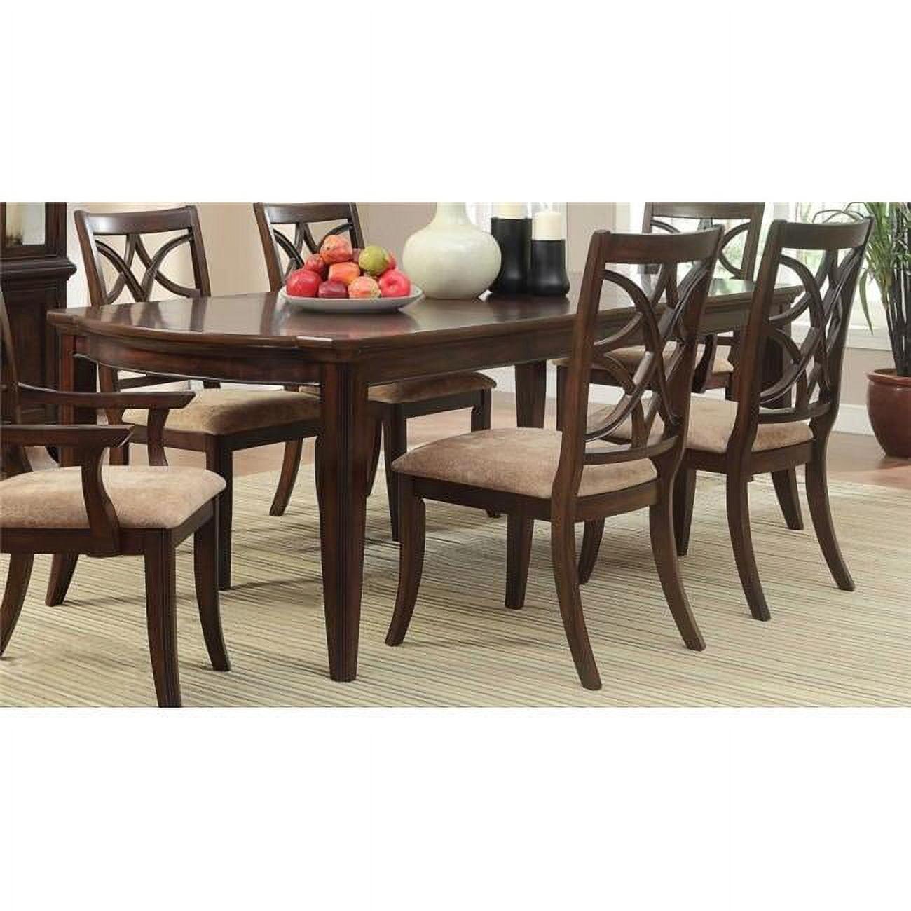 Rich Brown Cherry Extendable Rectangular Dining Table