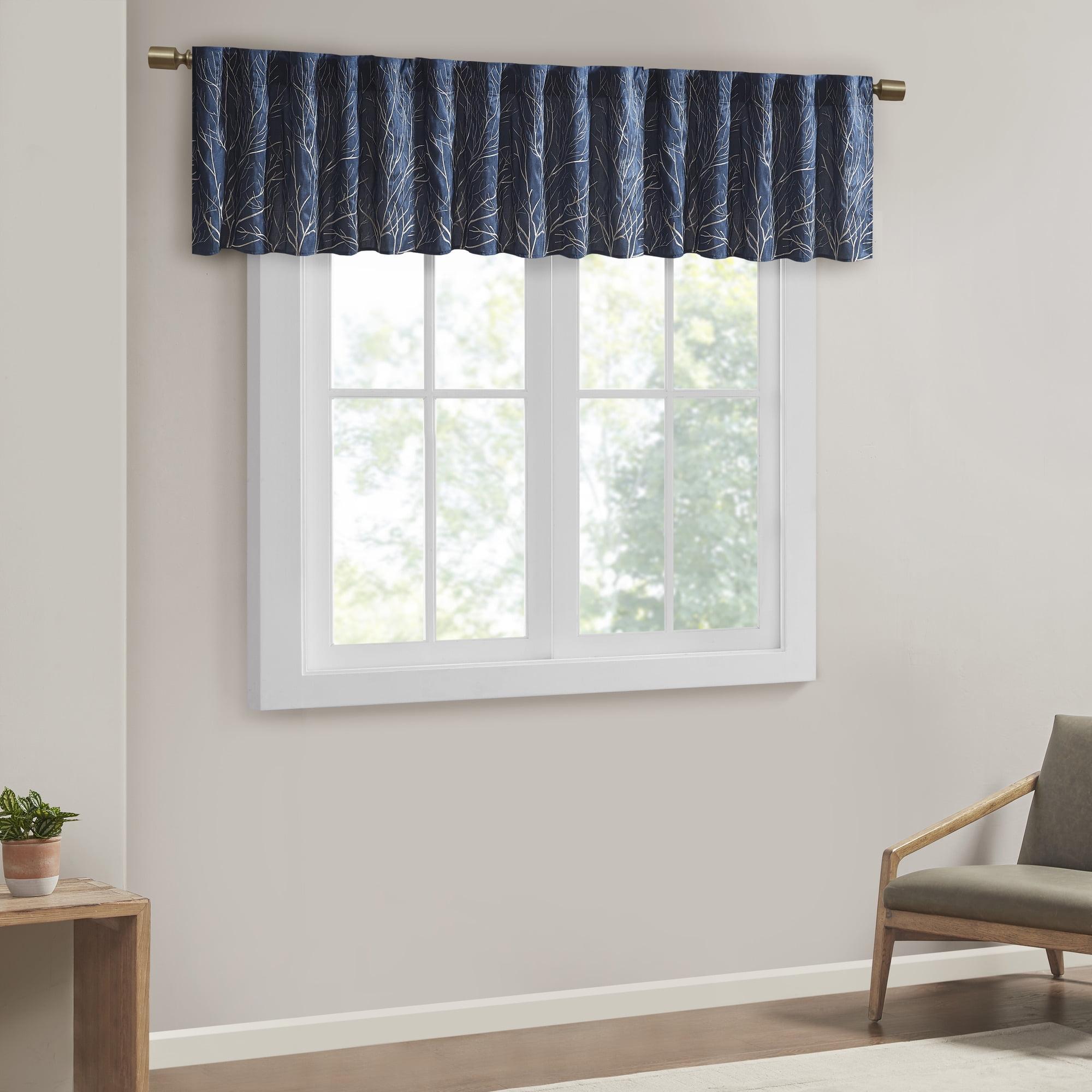 Andora Faux Silk Embroidered Window Valance