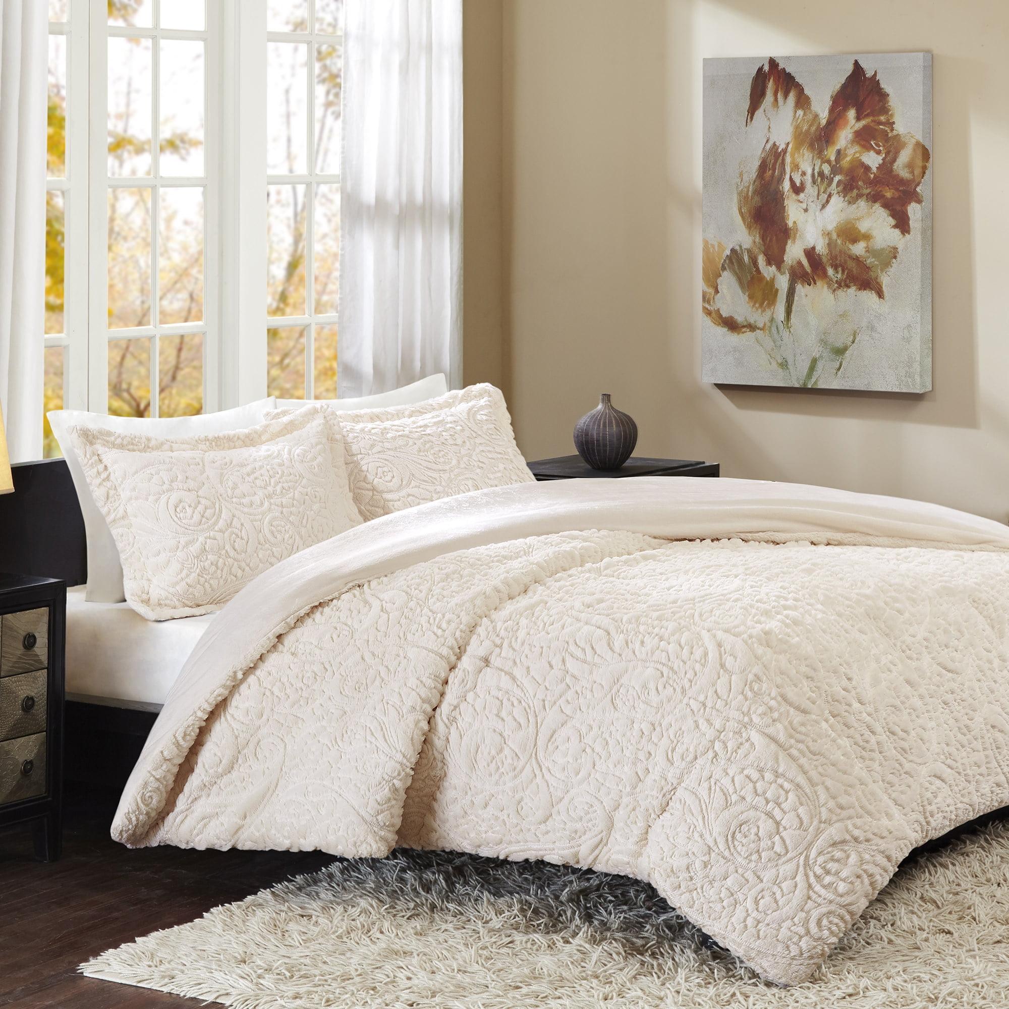 Ivory King Faux Fur Down Alternative Comforter Set