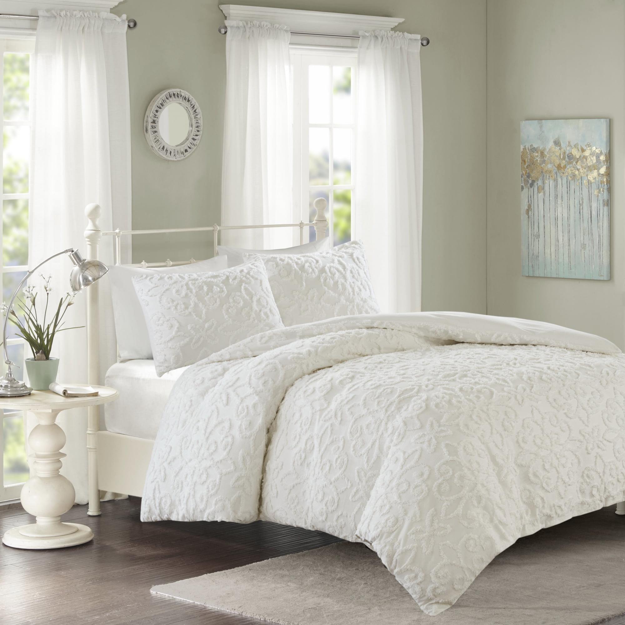 Emberly Tufted Cotton Chenille Duvet Cover Set