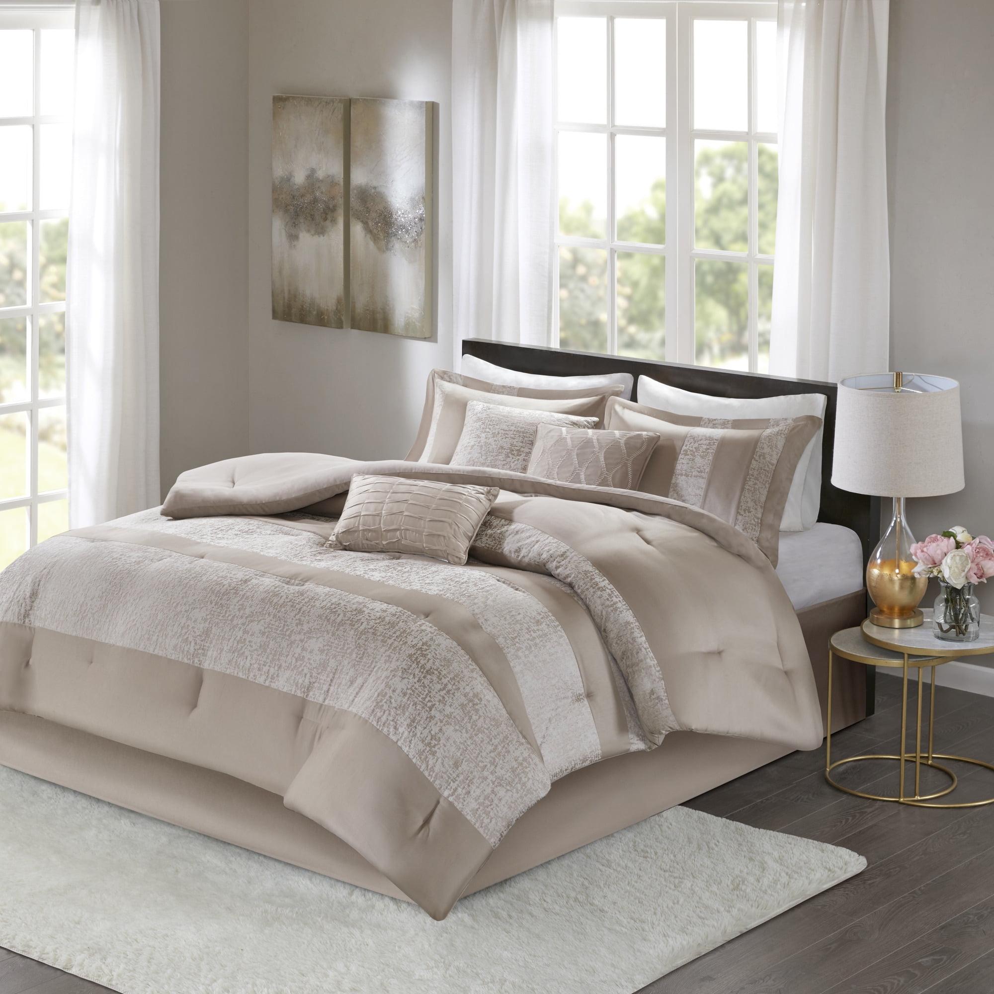 Ava 7 Piece Chenille Jacquard Comforter Set