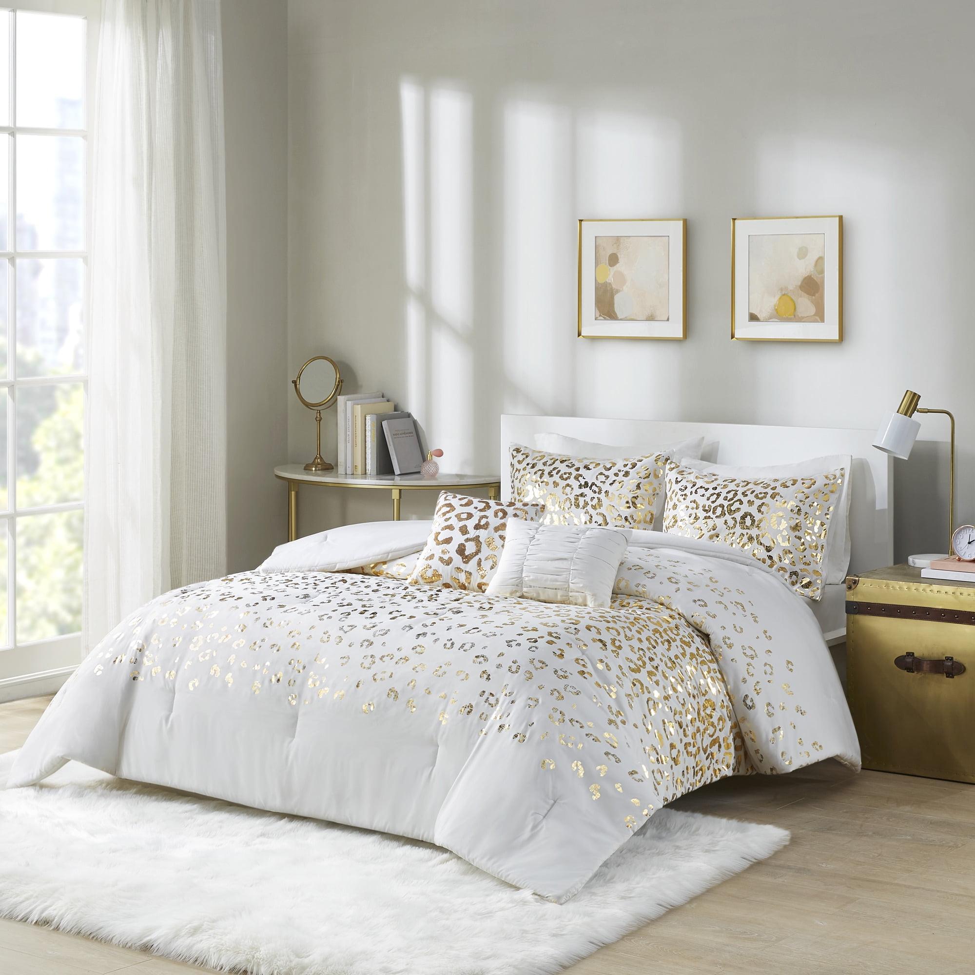 Lillie Metallic Animal Print Comforter Set