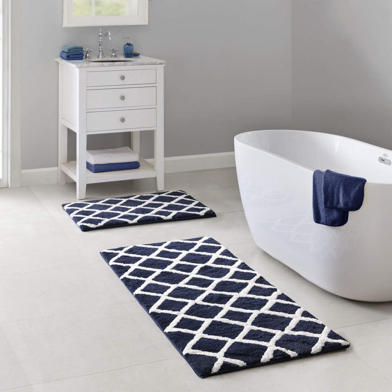 Madison Park Bittman Reversible High Pile Tufted Bath Rug