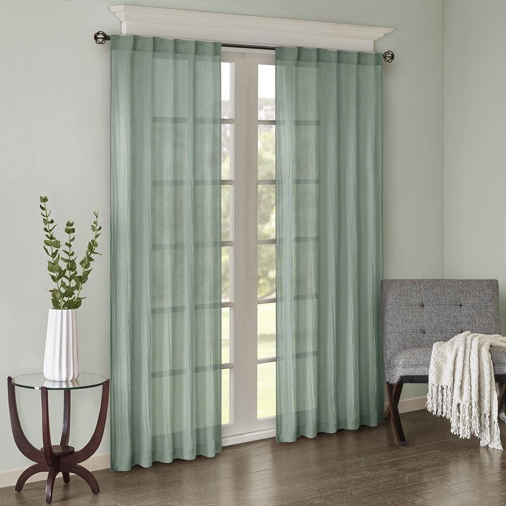 Harper Solid Crushed Curtain Panel Pair