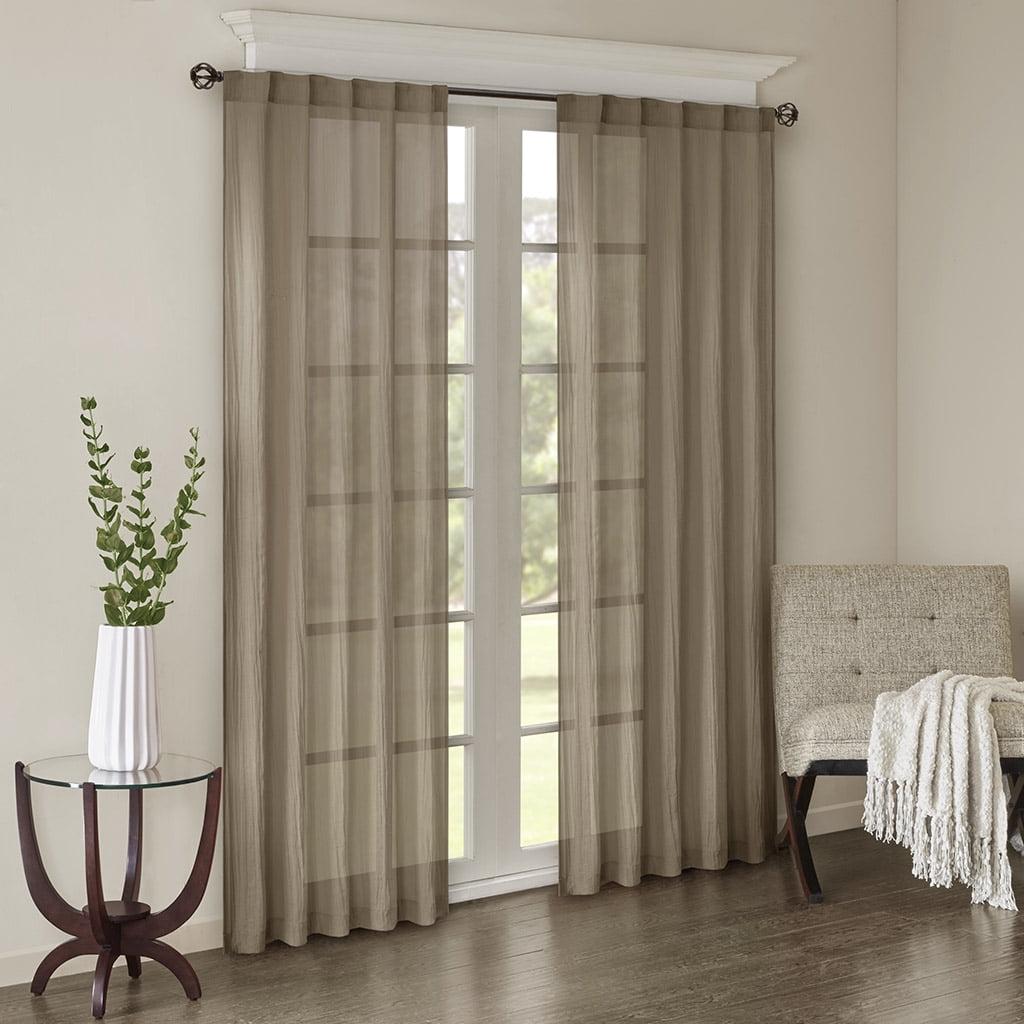 Harper Solid Crushed Curtain Panel Pair