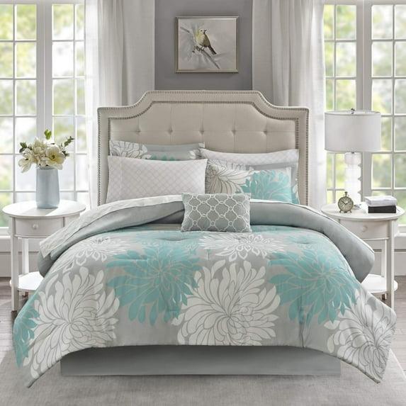 Madison Park Essentials Maible Floral Comforter Set with Cotton Bed Sheets