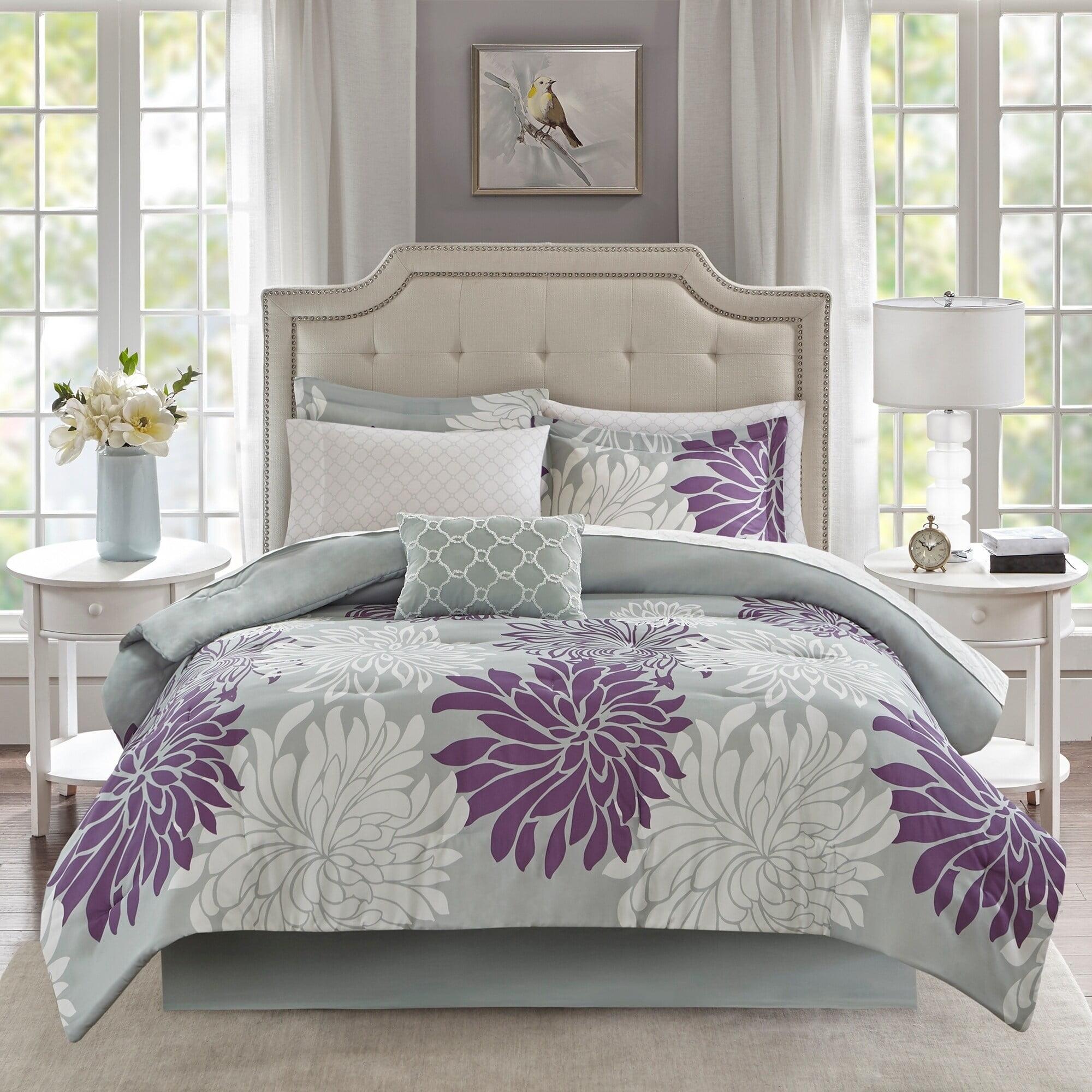 Madison Park Essentials Maible Floral Comforter Set with Cotton Bed Sheets