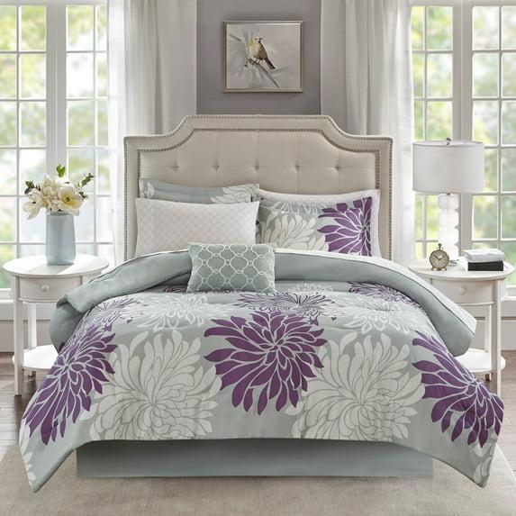 Madison Park Essentials Maible Floral Comforter Set with Cotton Bed Sheets
