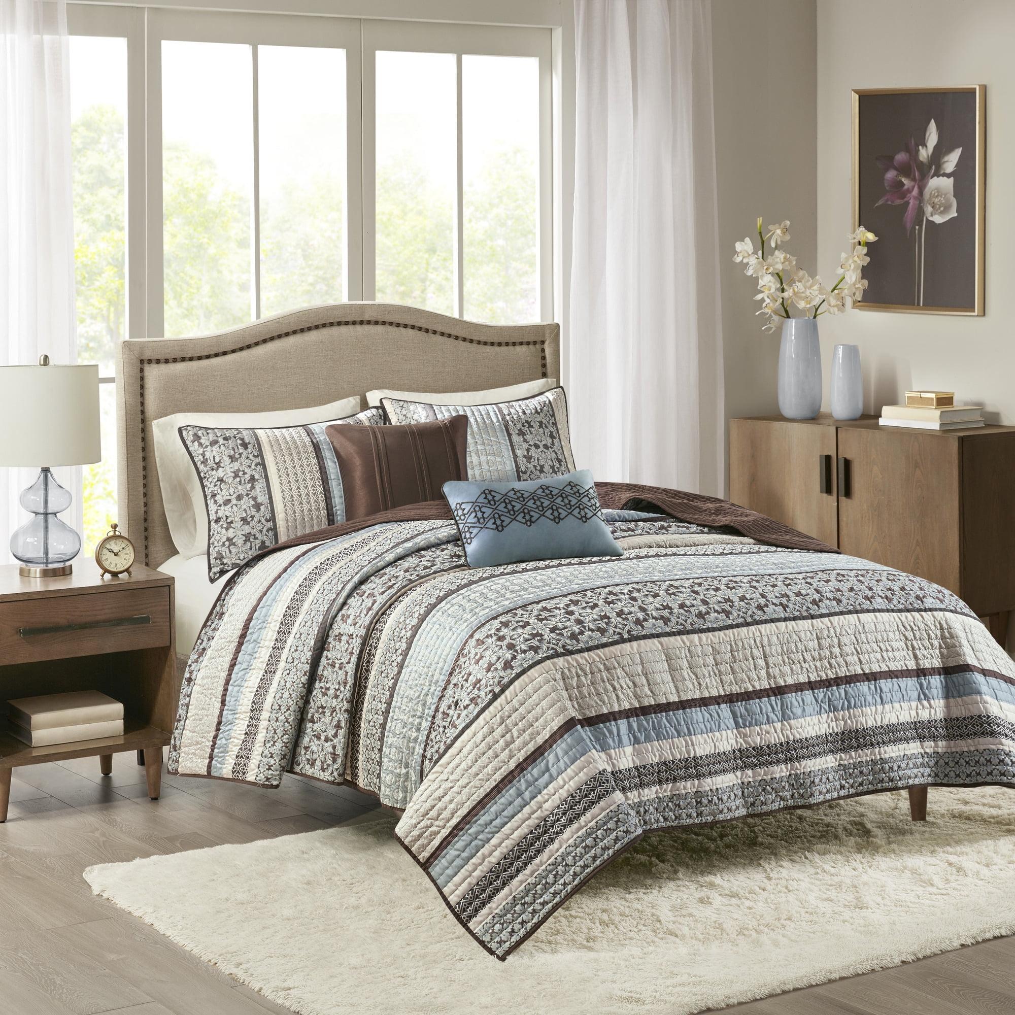 Madison Park Jacquard Quilt Set with Throw Pillows