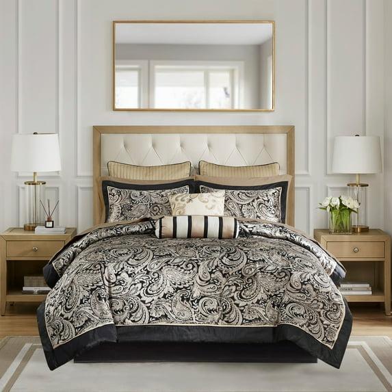 Madison Park Aubrey 12 Piece Comforter Set with Cotton Bed Sheets