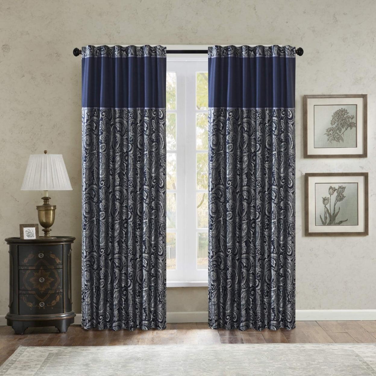 Aubrey Jacquard Curtain Panel Pair