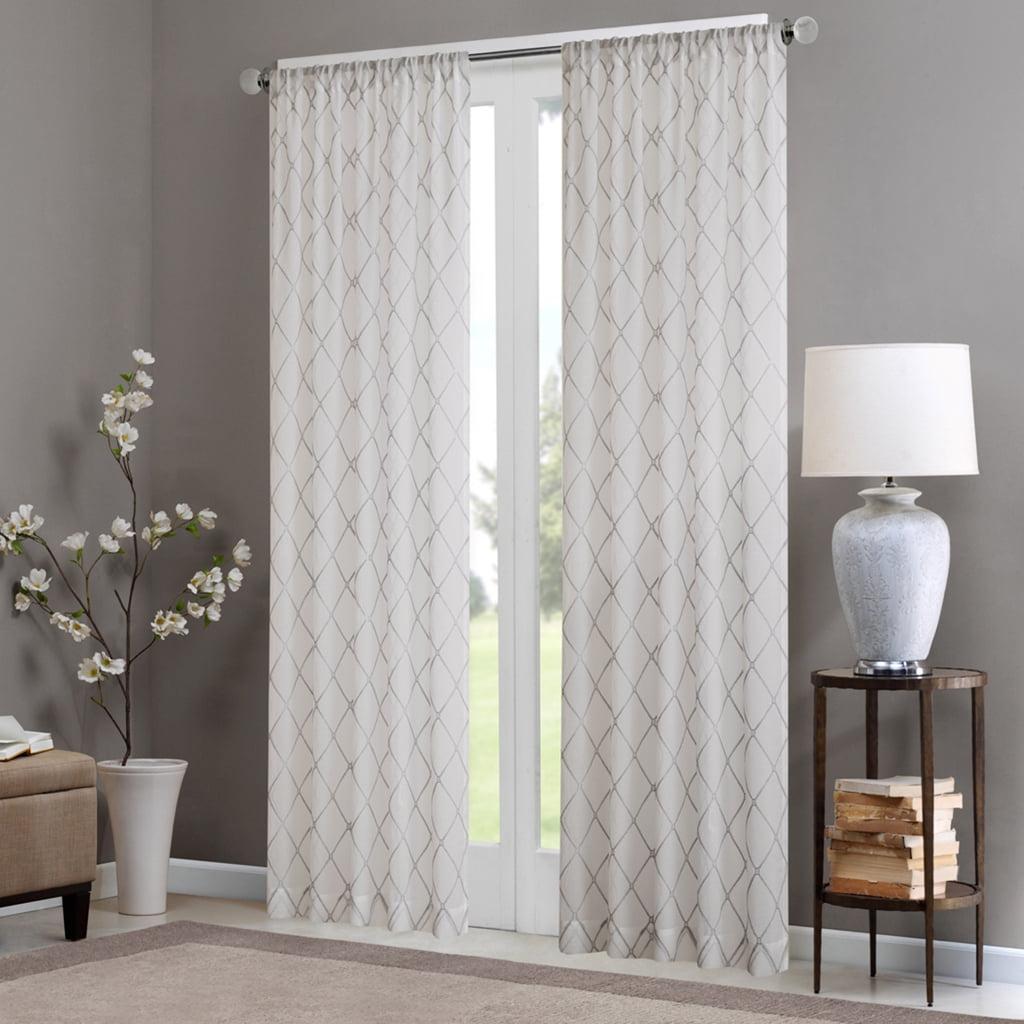 Nirod Diamond Sheer Window Curtain Panel