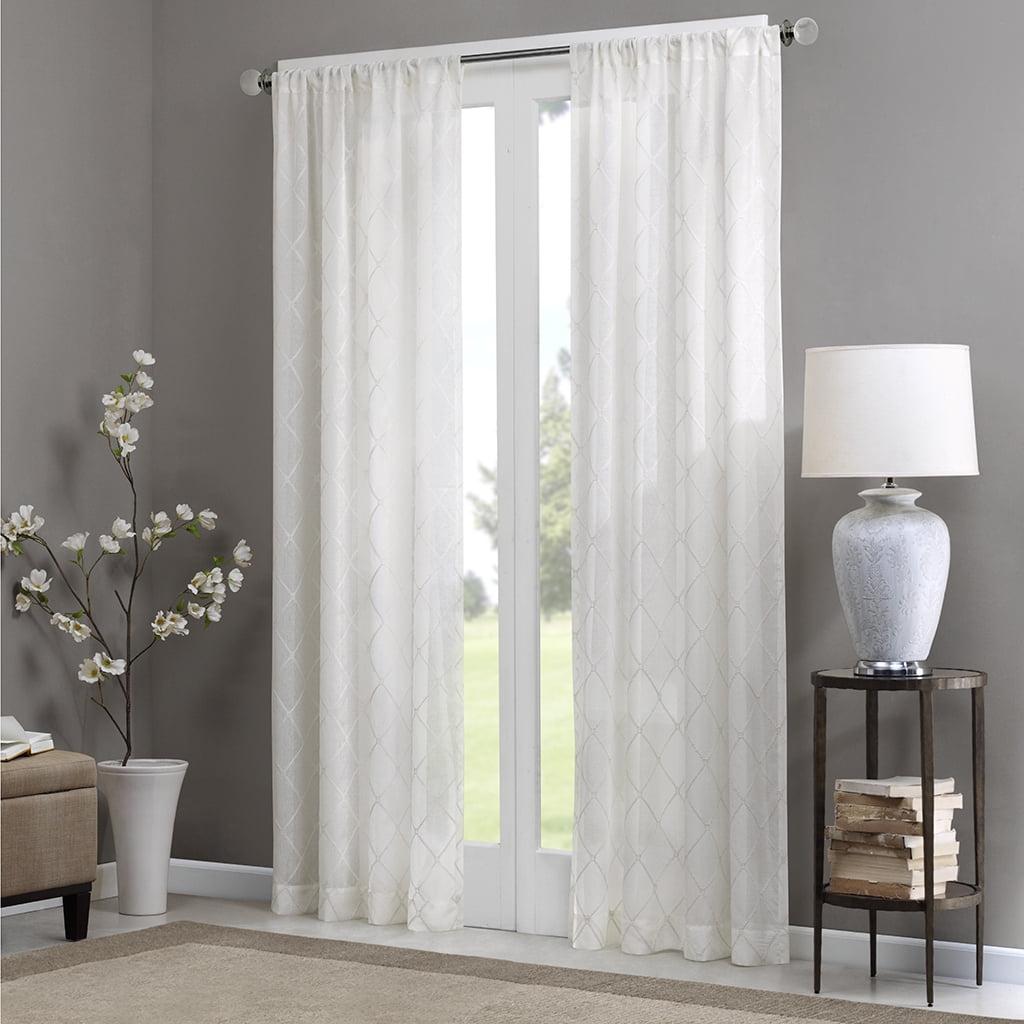 Nirod Diamond Sheer Window Curtain Panel