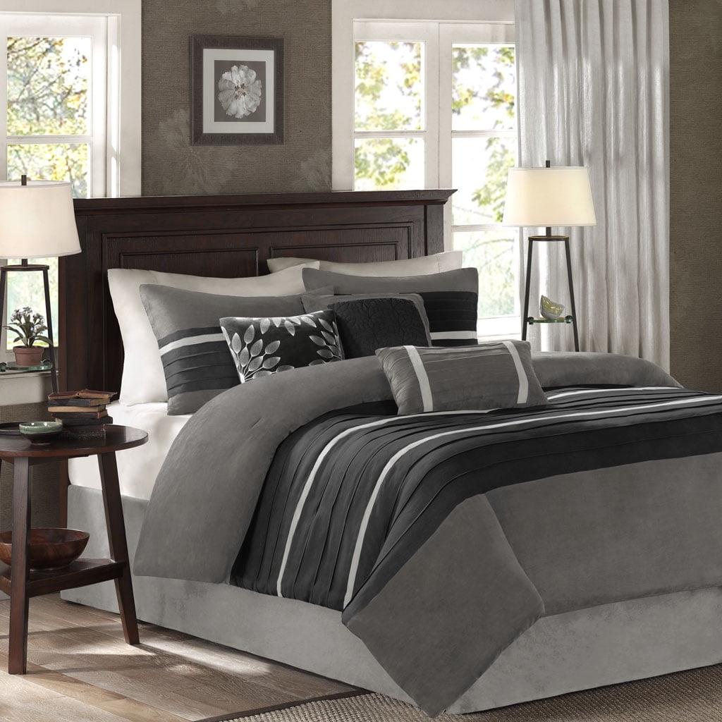 Palmer 7 PC Pieced Faux Suede Comforter Set