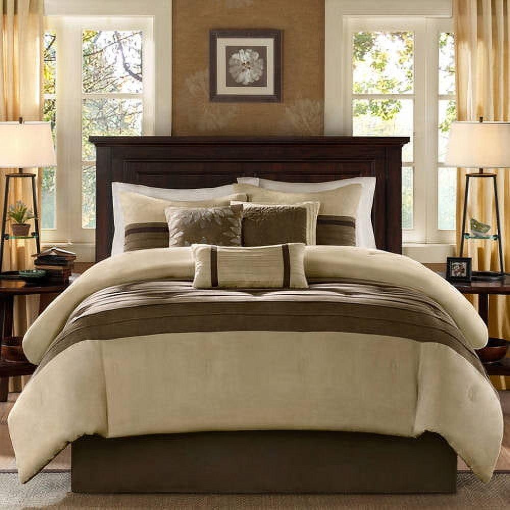 Palmer 7 PC Pieced Faux Suede Comforter Set