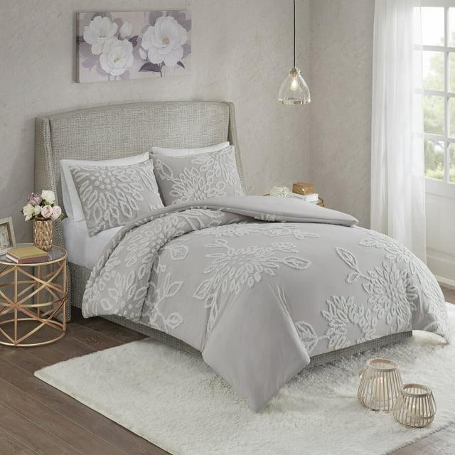 Kelly Clarkson Home Gwyneth 3 Piece Tufted Cotton Chenille Floral Duvet Cover Set