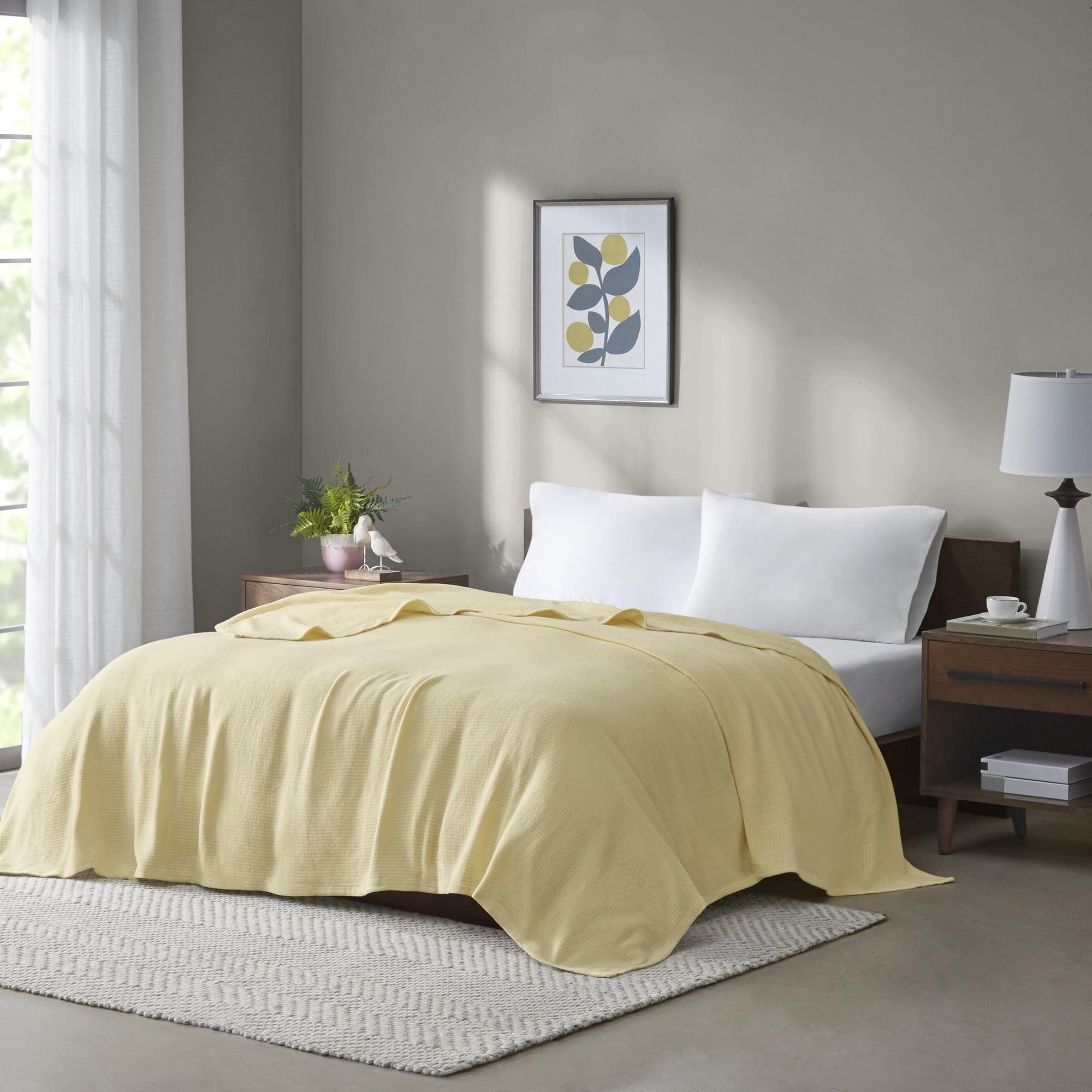 Freshspun Basketweave Cotton Bed Blanket