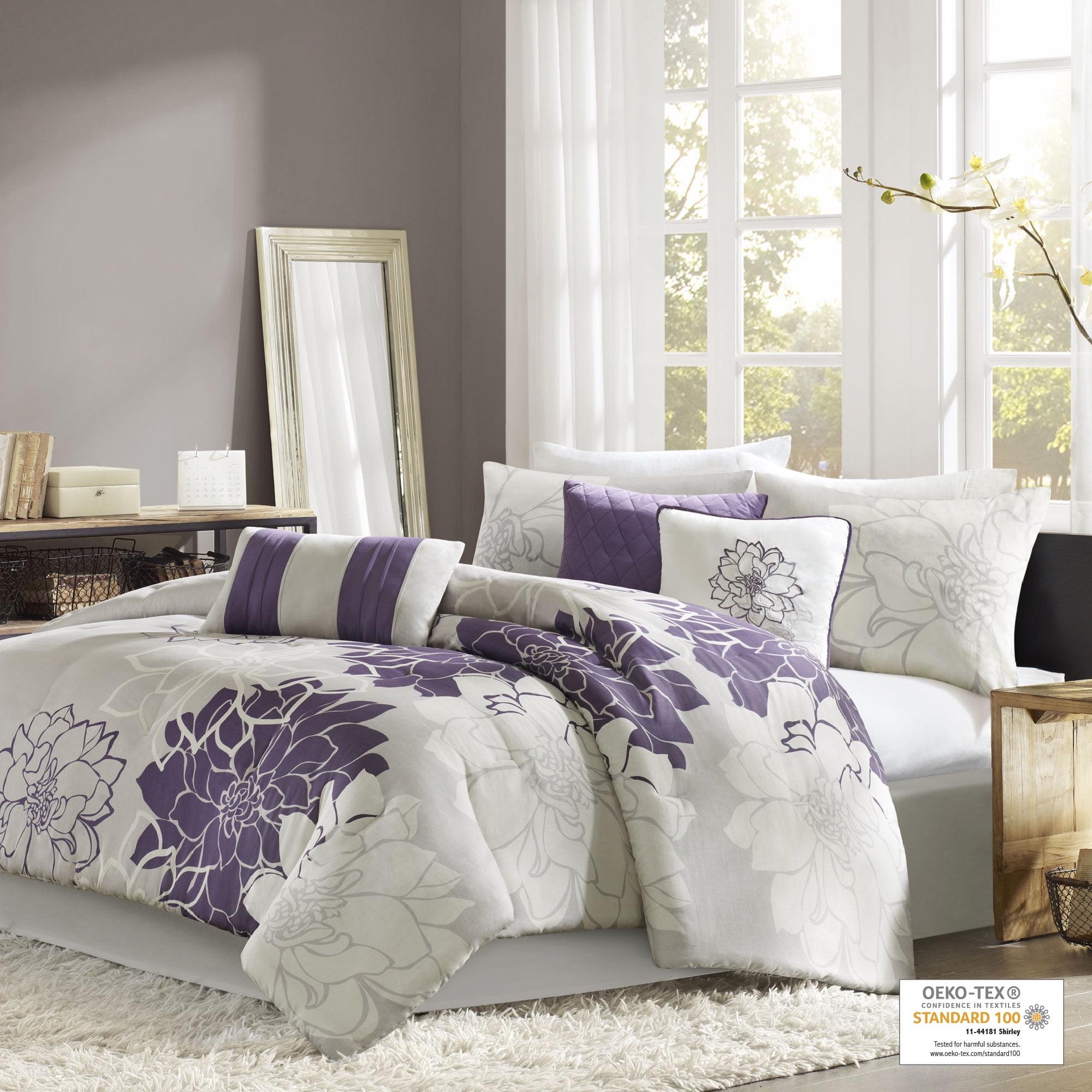 Madison Park Lola 7 Piece Floral Cotton Comforter Set