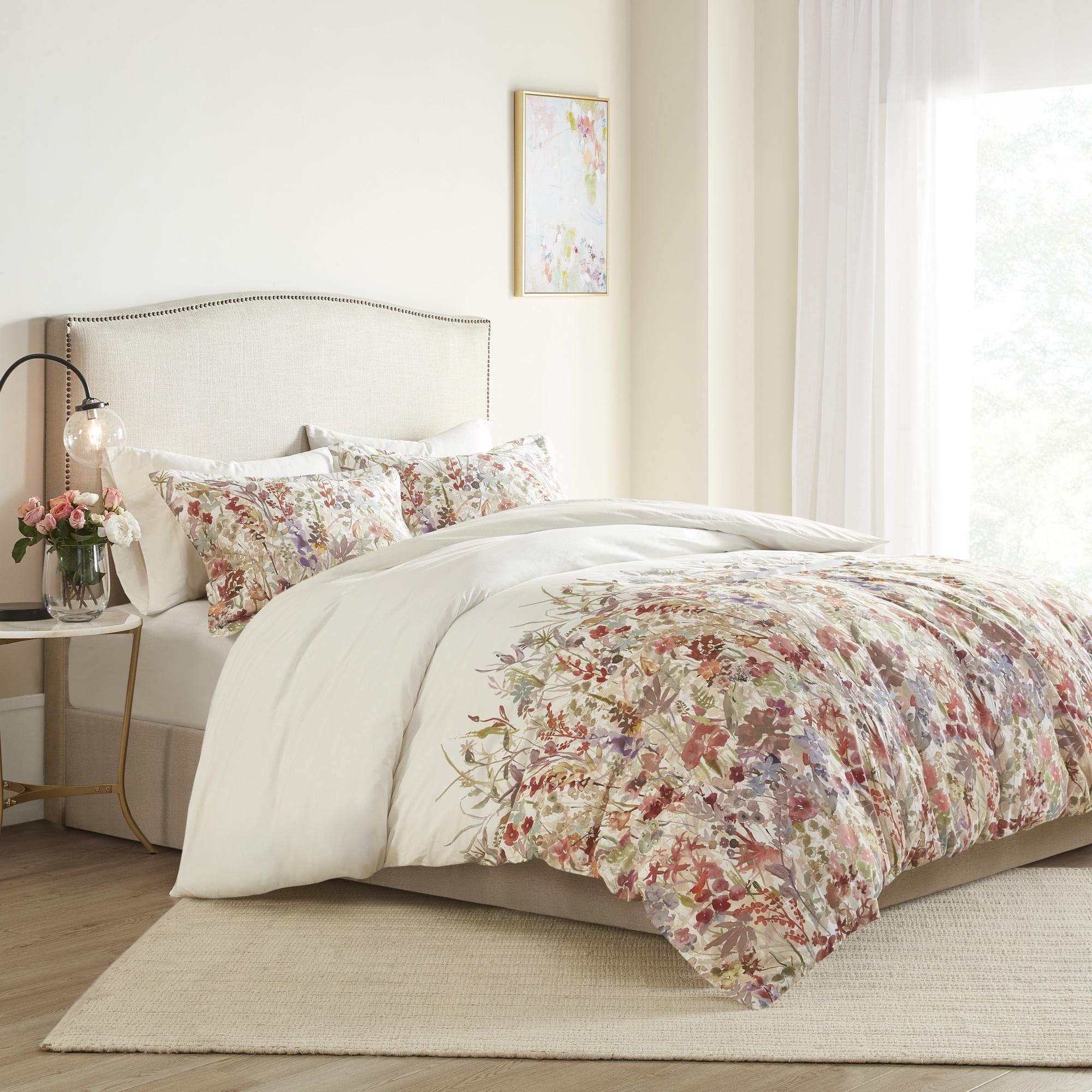 Mariana Cotton Watercolor Floral Duvet Cover Set