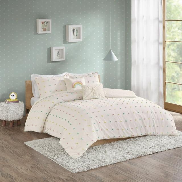 Callie Cotton Jacquard Pom Pom Comforter Set