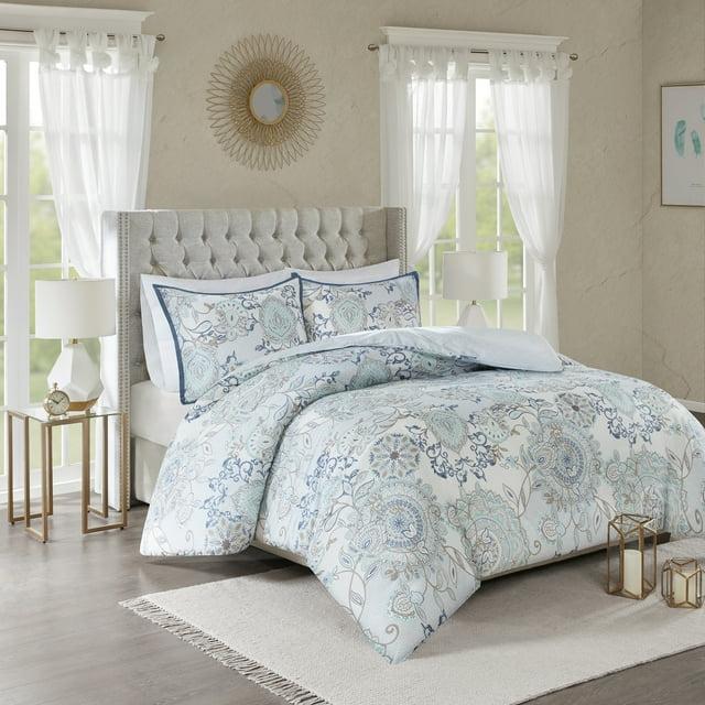 Madison Park Isla 3 Piece Reversible Cotton Floral Duvet Set