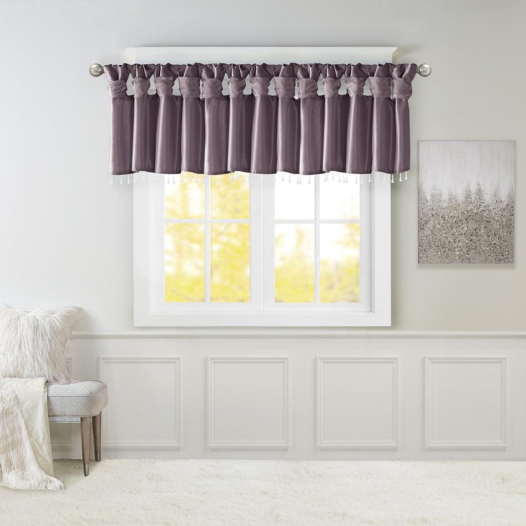 Emilia Lightweight Faux Silk Valance with Beads