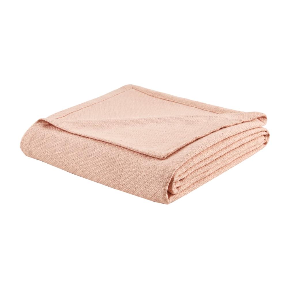 Blush Twin Liquid Cotton Machine Washable Blanket