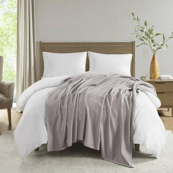 Bed Blanket Liquid Cotton Twin Gray