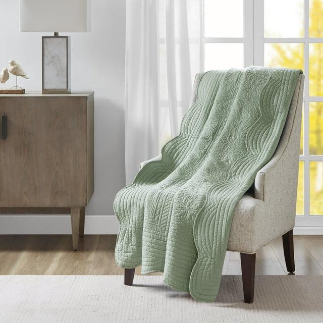 Madison Park Journey Oversized Quilted Throw with Scalloped Edges