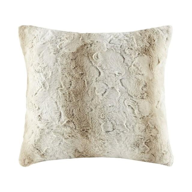Madison Park Faux Fur Striped Throw Pillow