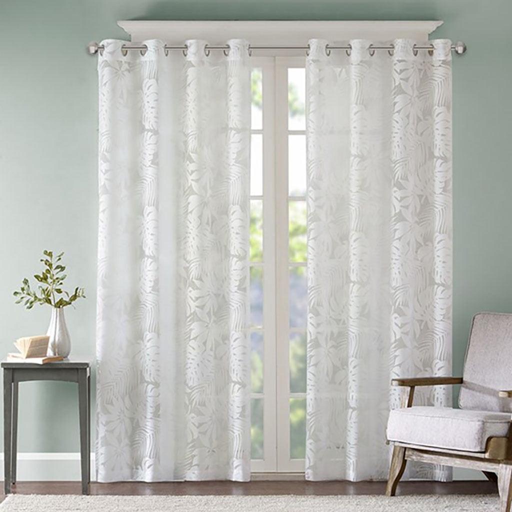 Leilani Palm Leaf Burnout Window Sheer