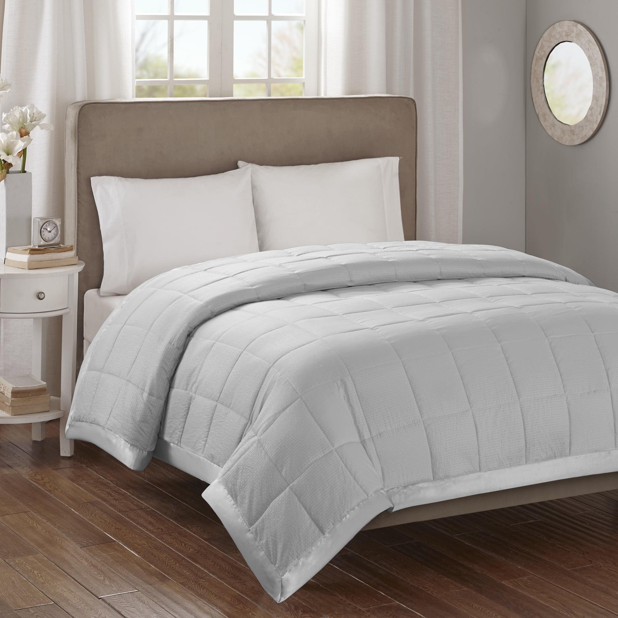 Madison Park Cambria Oversized Down Alternative Blanket with Satin Trim