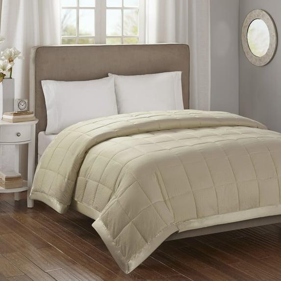 Madison Park Cambria Oversized Down Alternative Blanket with Satin Trim