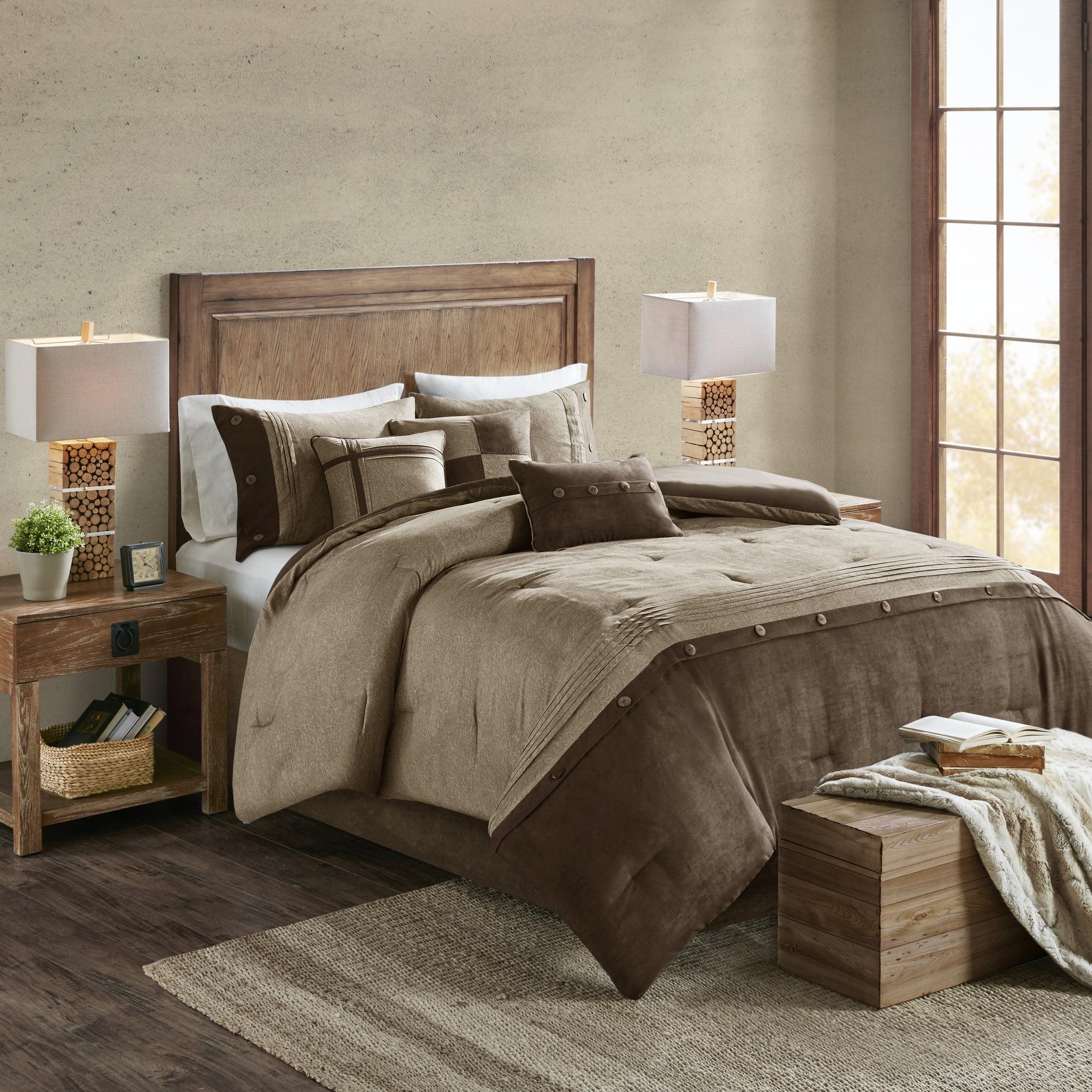 Madison Park Boone 7 Piece Faux Suede Comforter Set