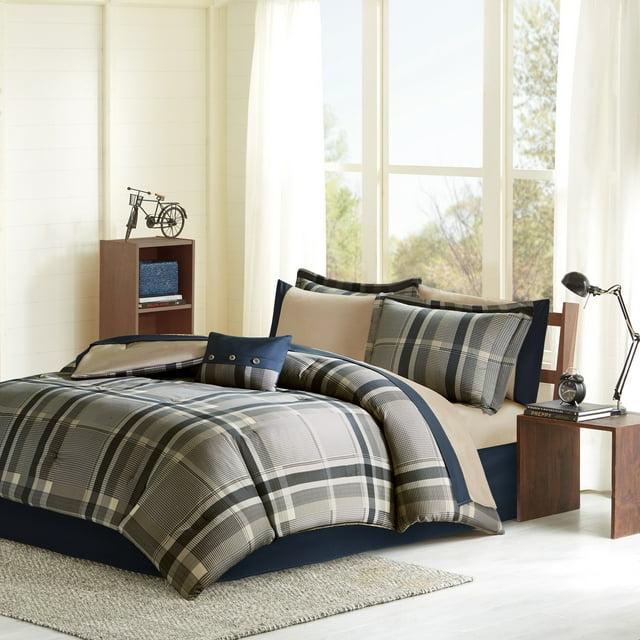 Intelligent Design Robbie Plaid Comforter Set with Bed Sheets