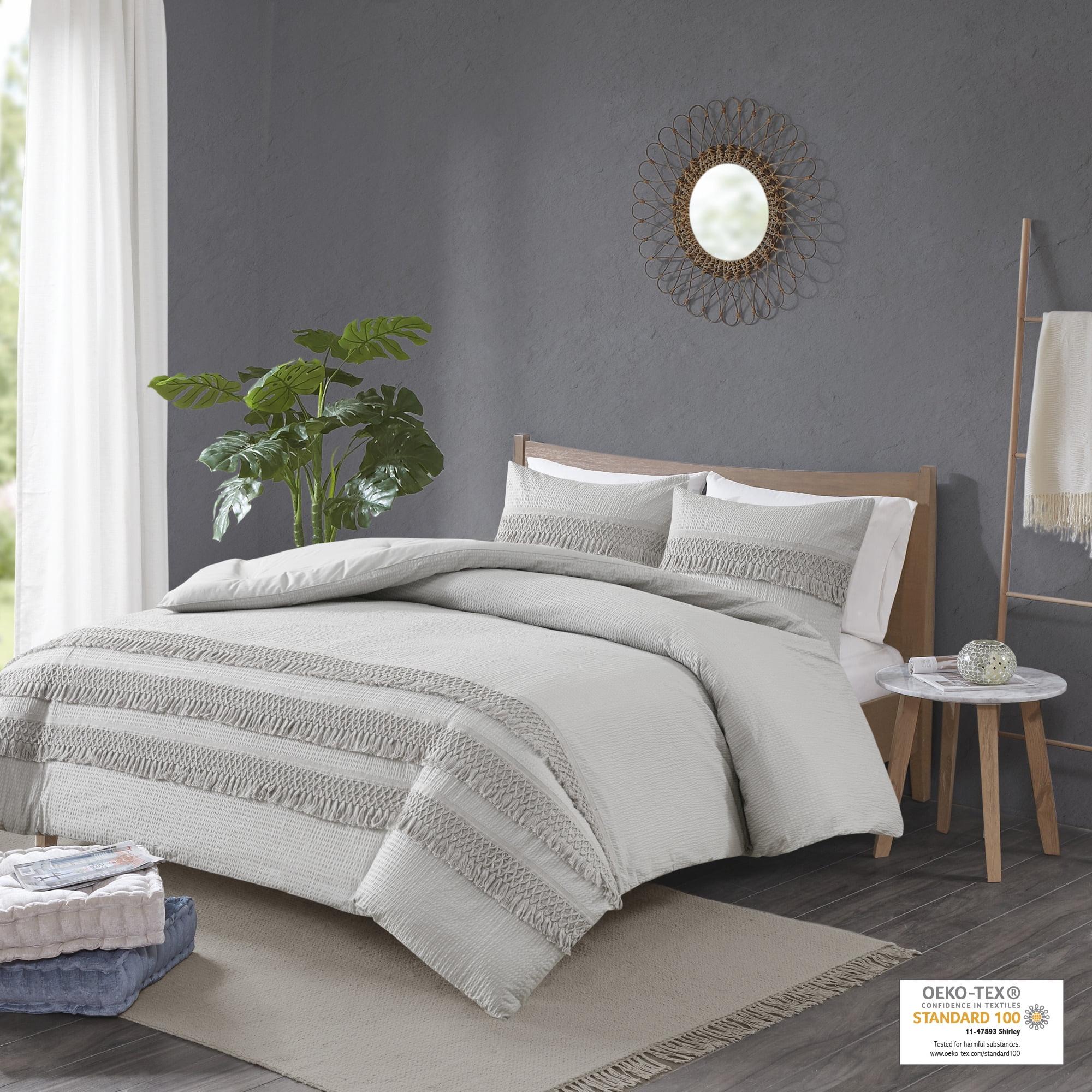 Home Essence Roselle 3 Piece Cotton Seersucker Comforter Set