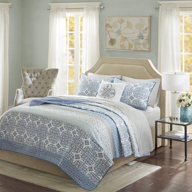 Madison Park Essentials Sybil Quilt Set with Cotton Bed Sheets