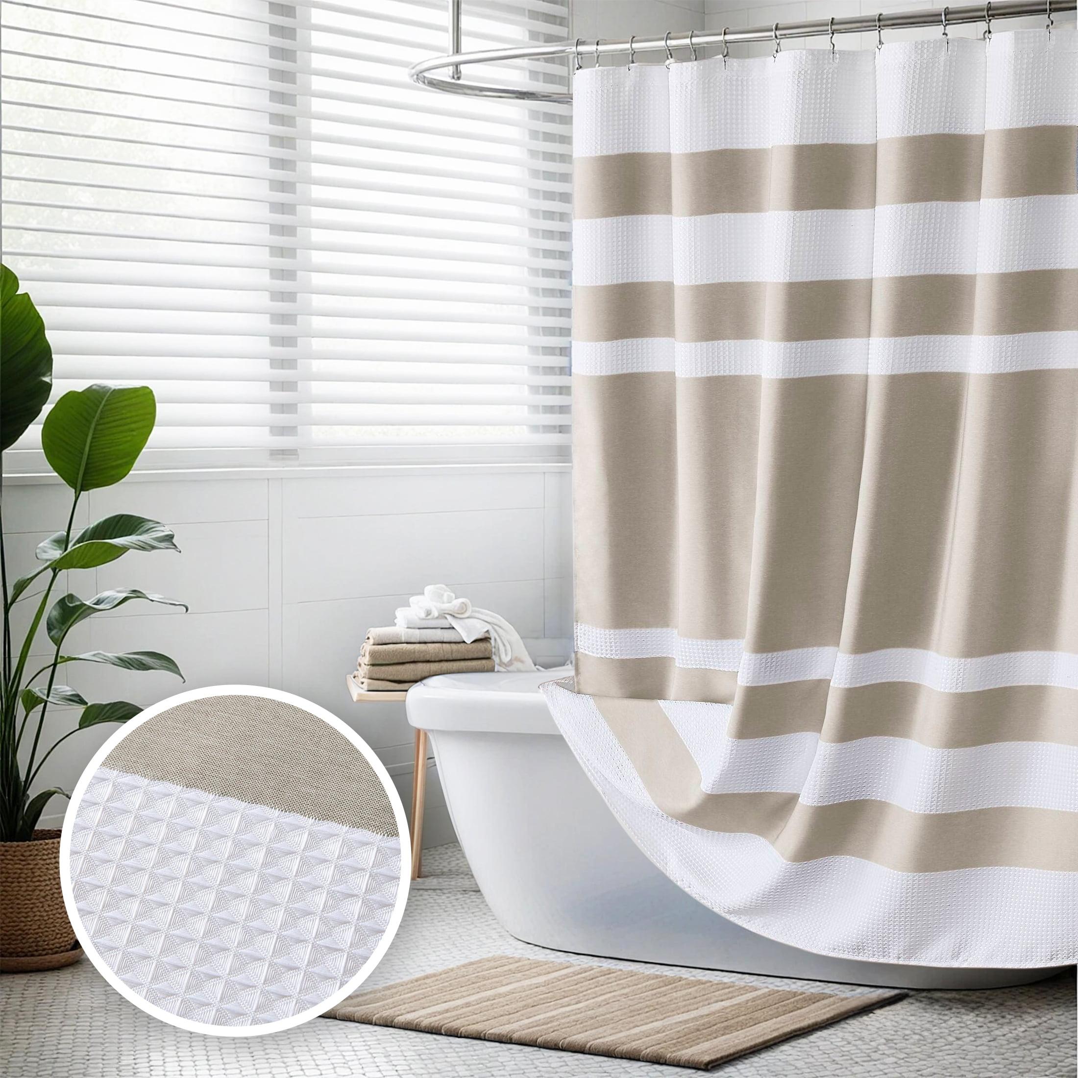 Spa Waffle Shower Curtain with 3M Treatment