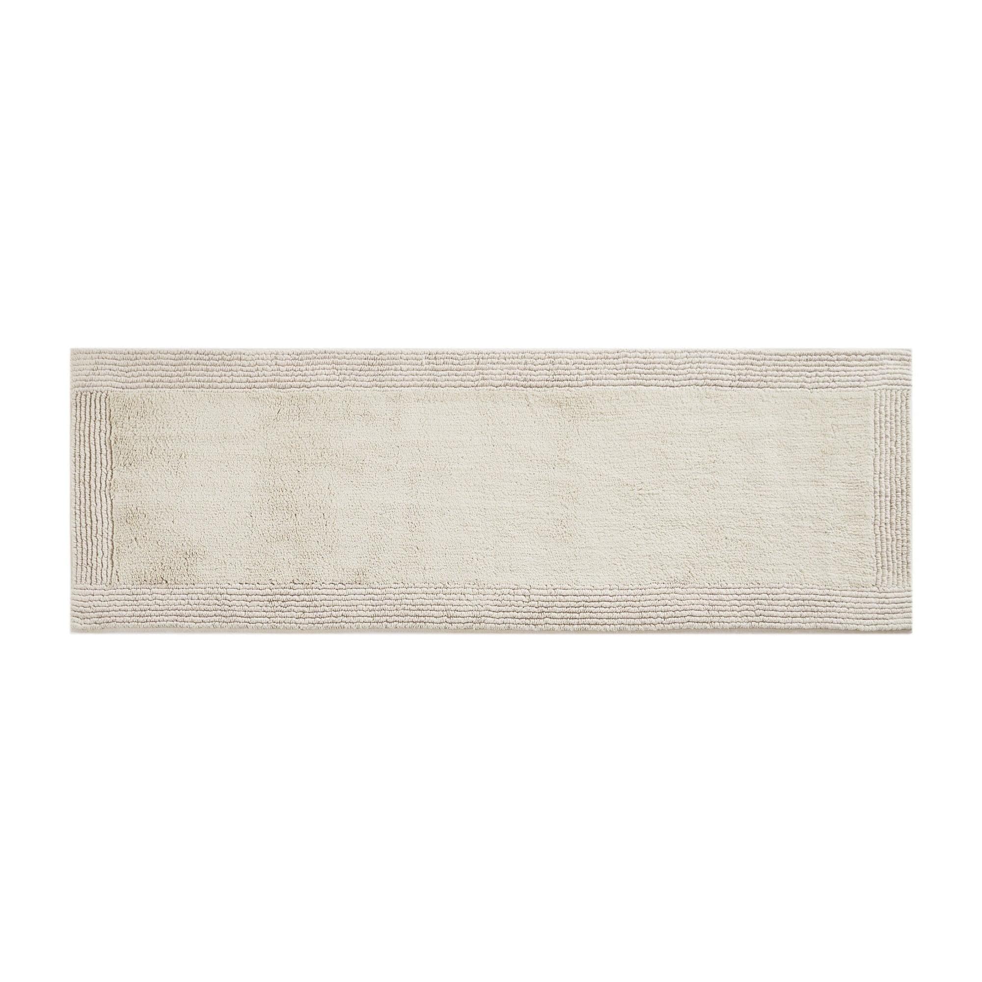 Madison Park 24"x72" Splendor Cotton Tufted Reversible Bath Rug Tan: Machine Washable, OEKO-TEX Certified
