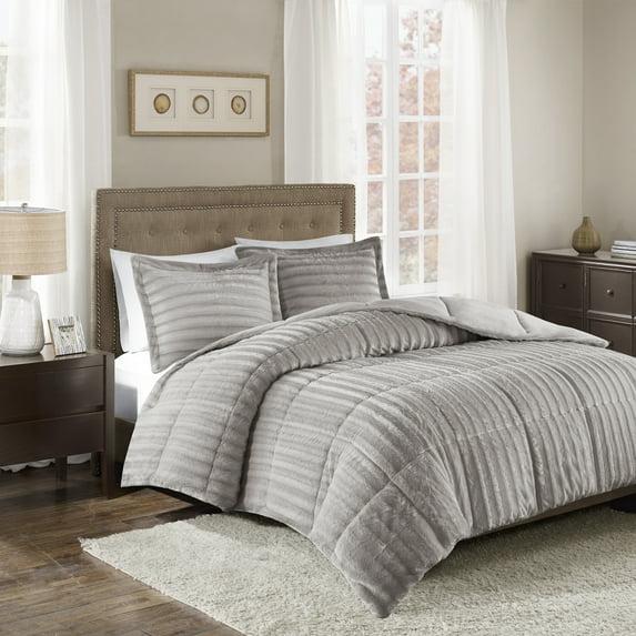Madison Park Faux Fur 3 Piece Comforter Set