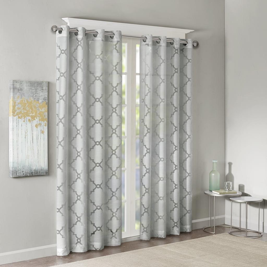 Zoe Fretwork Burnout Sheer Curtain Panel