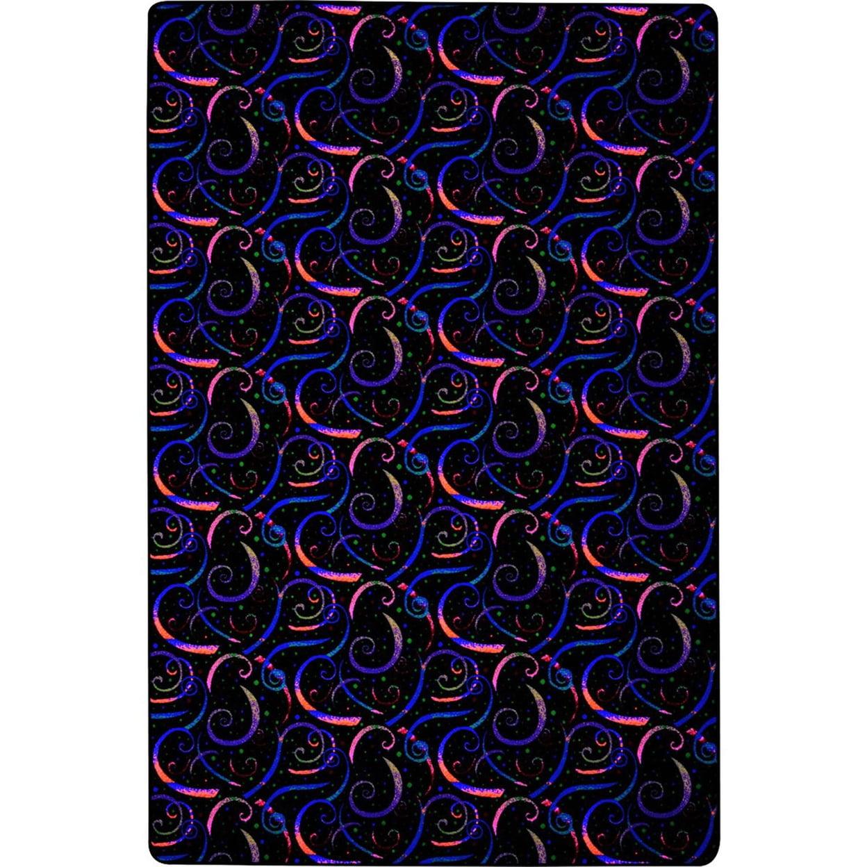 Joy Carpets 455R 12 x 6 ft. Neon Lights Rectangle Dynamo Fluorescent Area Rug  Multicolor